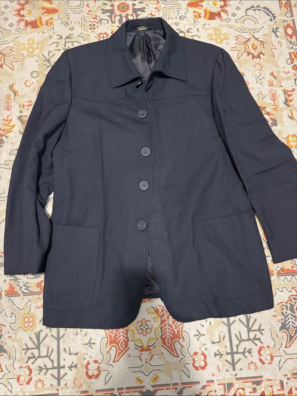 Versace Men's Dark Navy Single-Breasted Sport Coat